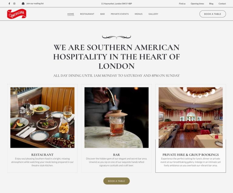 SEO - Landing 5 SEO Case Study - Results Americana London