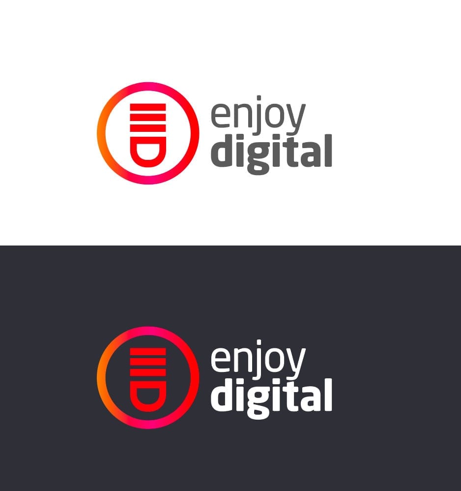 Enjoy Digital logo — light and dark versions
