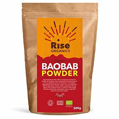 Rise Organics pack labelling on product