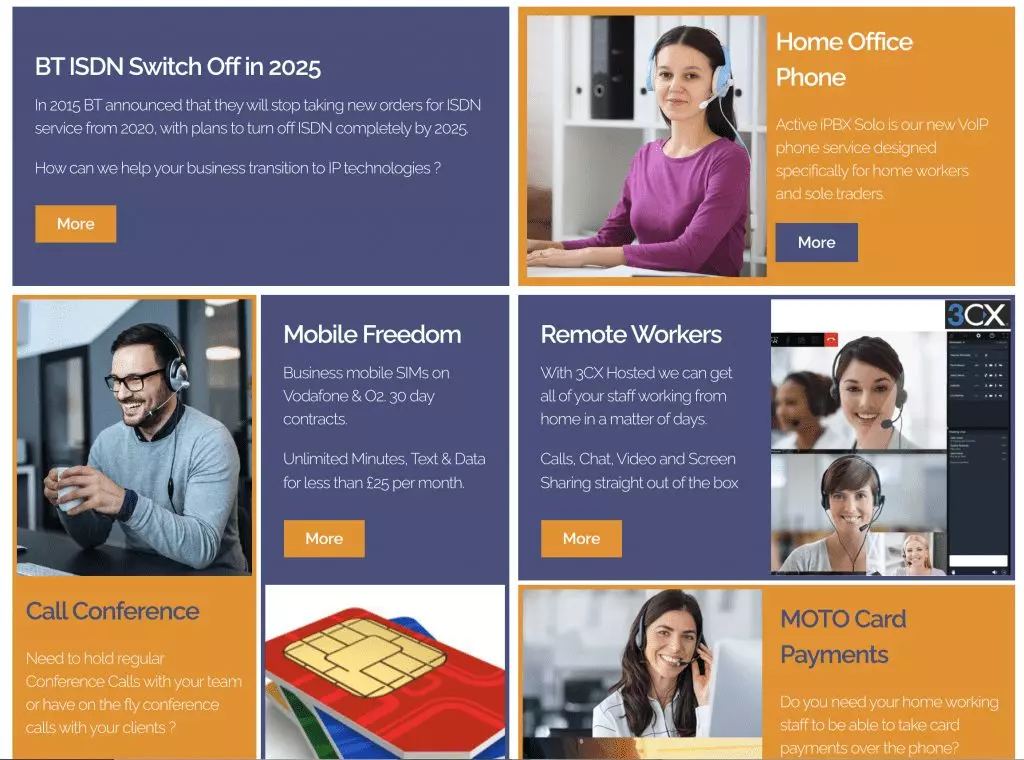 Teleproject UK services range