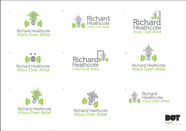Richard Heathcote Voice Over Artist Logo Design